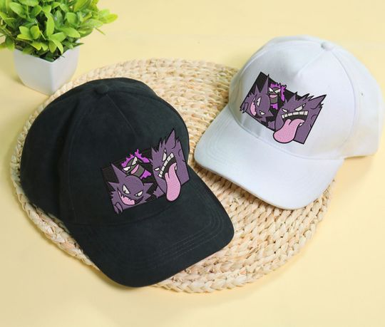 Gengar Ghost Embroidery Cap Anime Embroidered Hat Gifts For Christmas Birthday Holiday