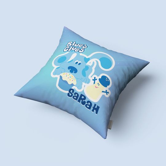 Blues Clues Throw Pillow, Disney Throw Pillow, Cartoon Throw Pillow