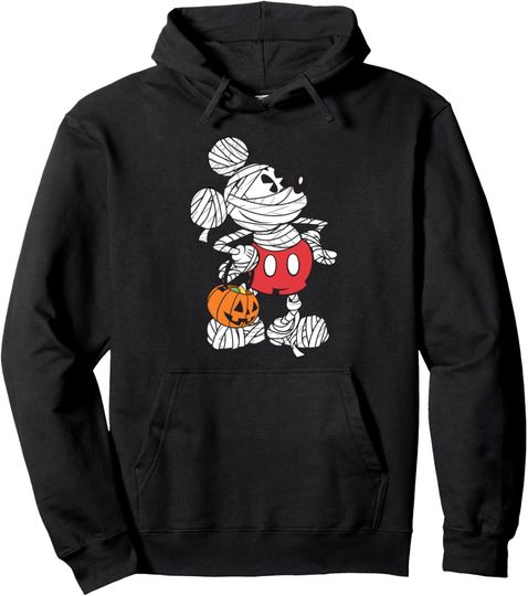 Disney Retro Mickey Mouse Mummy Halloween Pullover Hoodie Unisex Hoodies, Disney pullover gift, Disney Family Lover Hoodie