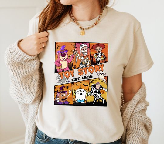 Toy Story Halloween T-shirt, Disney Halloween T-shirt, Disney Toy Story Characters Halloween T-shirt, Woody and Buzz Lightyear T-shirt