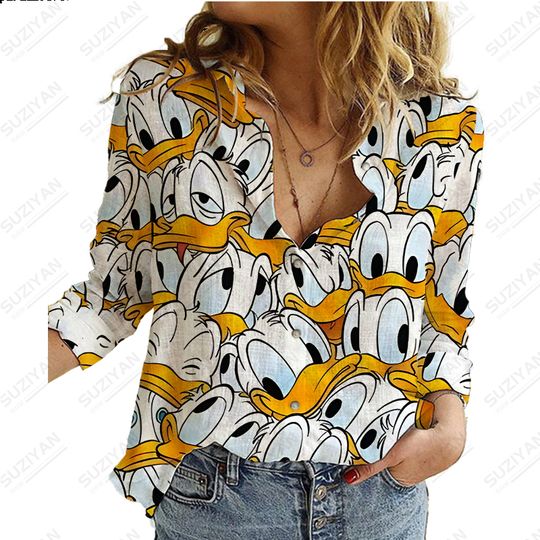 New Spring and Autumn Long Sleeve Button Up Shirt, Women's Long Sleeve Shirt, Gift For Mother, Gift For Her