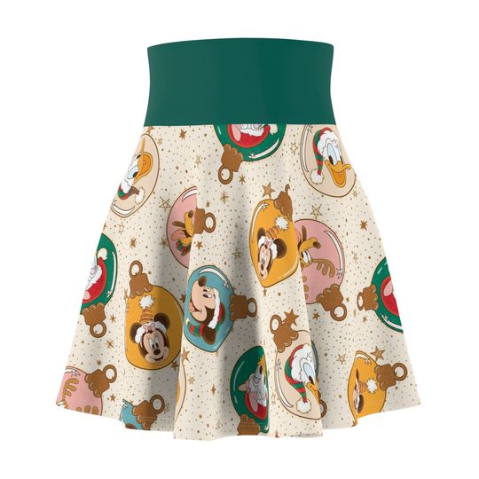 Disney Christmas Skirt Women's Skater Skirt