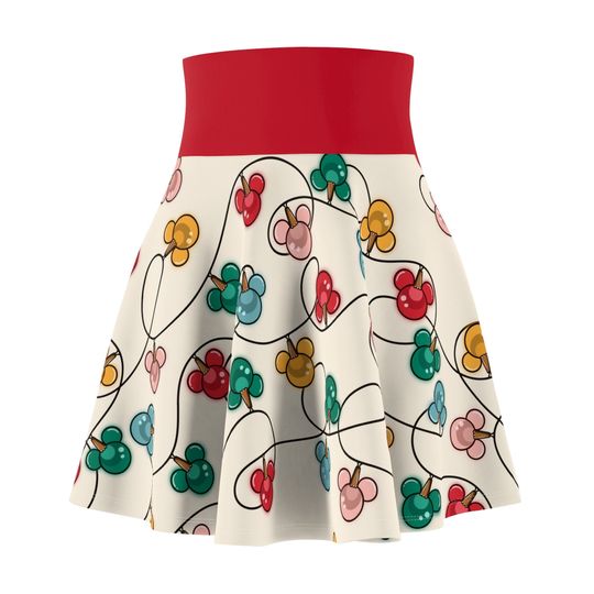 Disney Christmas Skirt, Disney Skirt, Mickey Christmas Lights Skirt