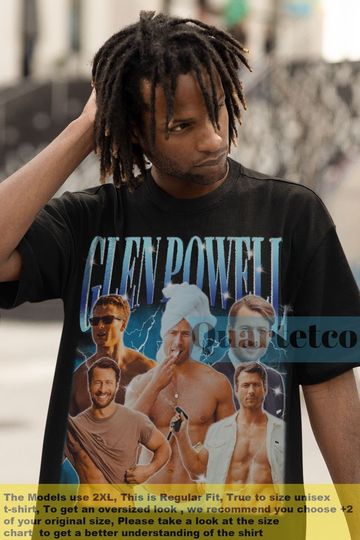 Glen Powell, Glen Powell Shirt, Glen Powell Vintage Tshirt, Glen Powell Fan Tees, Glen Powell Movies, Glen Powell Gift, Glen Powell Clothing