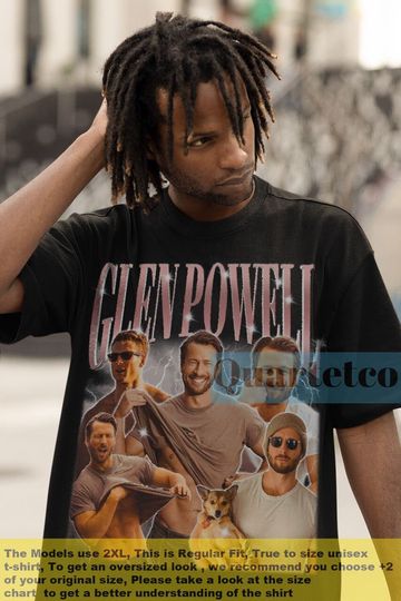 Glen Powell, Glen Powell Shirt, Glen Powell Vintage Tshirt, Glen Powell Fan Tees, Glen Powell Movies, Glen Powell Gift, Glen Powell Clothing