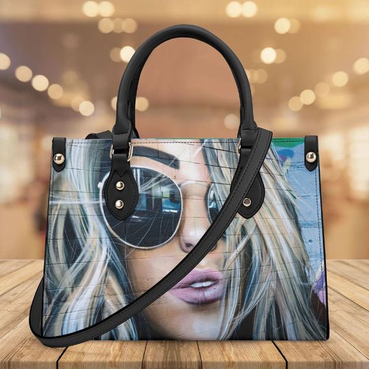 Graffiti Design faux leather handbag, Pop Art Style ladies Purse, Unique Print Bag, Trendsetter Fashion, Airbrush Style Graffiti handbag