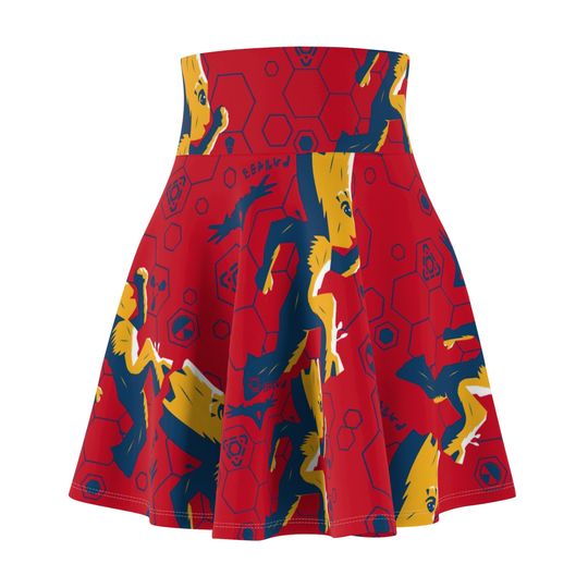 Groot 5k Disneyland Women's Skater Skirt | 4" wide high-rise elastic waistband | Women Summer Skater Skirt | Beaching Outfit