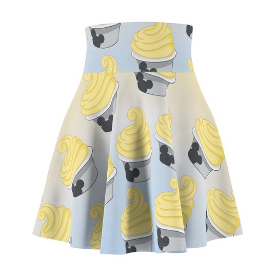 Dole Whip Women's Skater Skirt | 4" wide high-rise elastic waistband | Women Summer Skater Skirt | Beaching Outfit