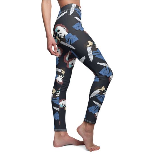Halloween Womens Leggings, Horror Movie Leggings, Plus Size Leggings, Teen Yoga Pants