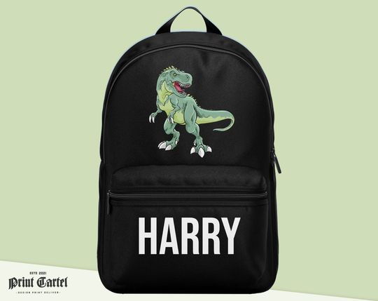 Personalised Dinosaur Backpack, Kids Personalised Backpack, Custom T Rex bag, Boys School bag, Personalised T rex Bag, Pre School Bag