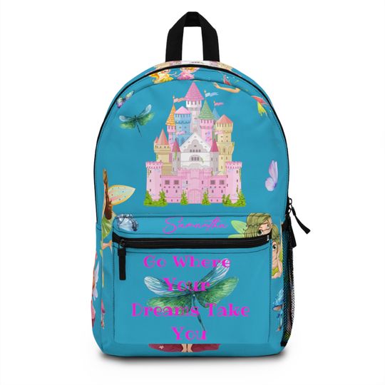 Personalized Girls Fairies and Butterfly's Back to School Backpack Multi-Color