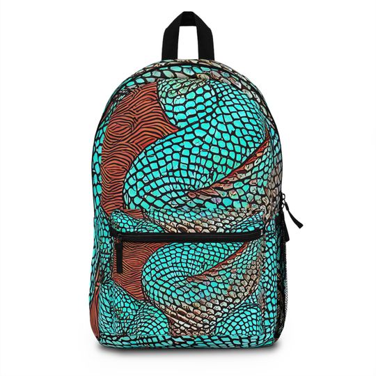 Snake Skin Backpack - AI Art print, Back to School, Kids Backpack