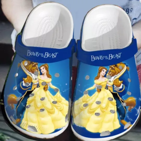 Disney Beauty and The Beast Clogs, Funny Footware, Gift for Fans, Funny Gift Ideas, Movie Merch, Movie Inspired Accessories