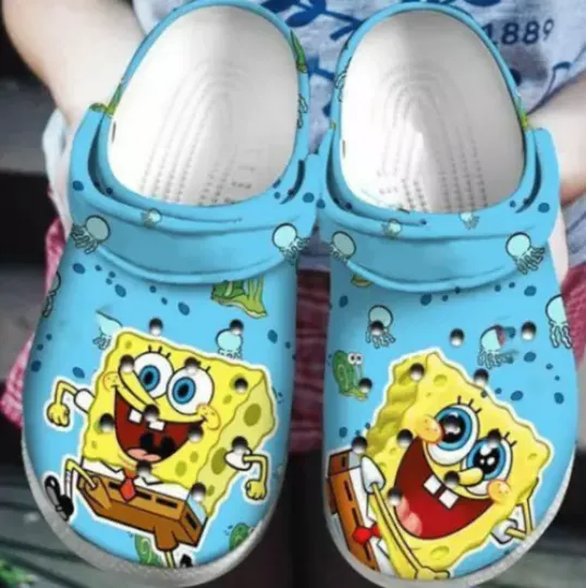 Funny Spongebob Clogs, Funny Footware, Gift for Fans, Funny Gift Ideas, Movie Merch, Movie Inspired Accessories