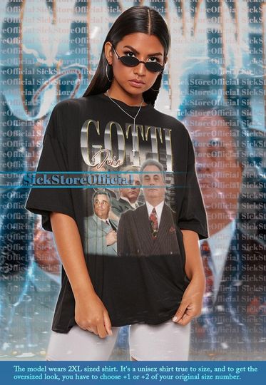 JOHN GOTTI Vintage Shirt, John Gotti Homage Tshirt, John Gotti Fan Tees, John Gotti Retro 90s Cotton Short Sleeve, John Gotti Merch Gift