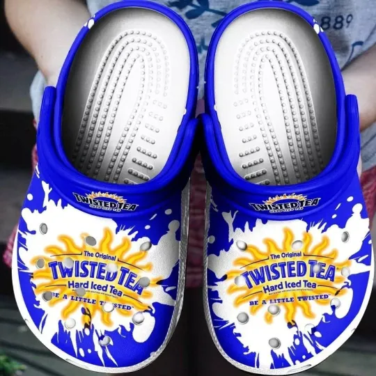 Twisted Tea Hard Iced Tea Funny Clogs Shoes, Funny Footware, Funny Gift Ideas