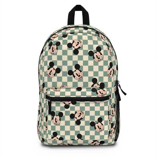Discover Checkered Mickey Mouse Backpack, Disney Backpack, Disney Park Bag, Disney School Bag, Kids Backpack