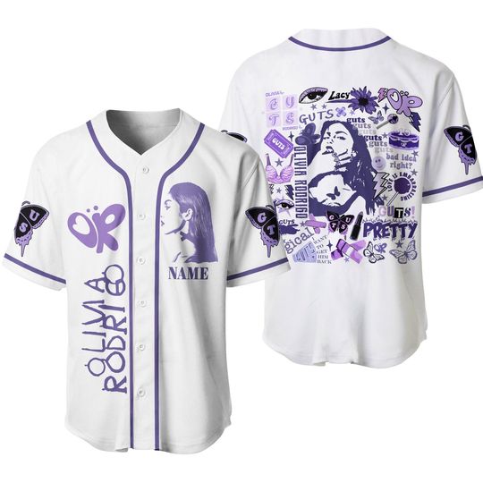 Personalized Olivia Rodrigo Guts Tour 2024 Baseball Jersey