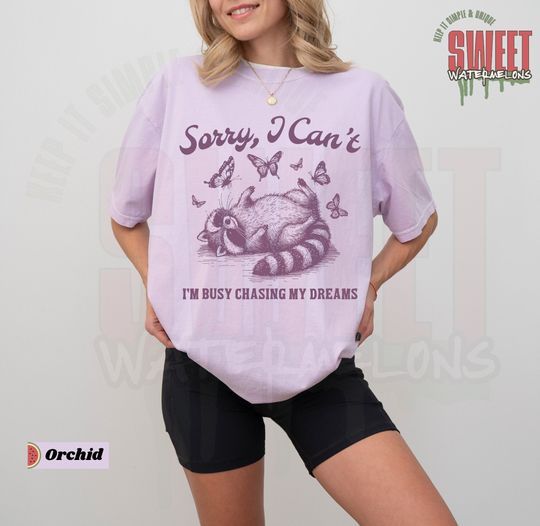 Vintage Trash Panda Cotton Tee, Graphic Tshirt for men, women, Unisex, Cute Farmer Gift