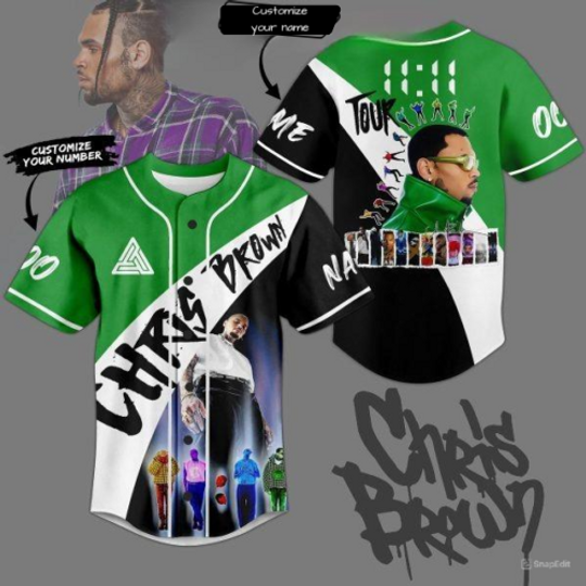 Chris Brown 111 Tour 2024 Fan Celebration Personalized Baseball Jersey | Music Tour Outfit | Summer Streetwear For Unisex