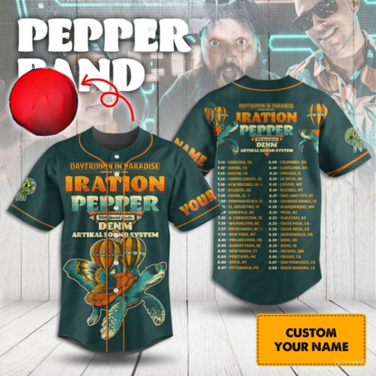 Pepper Summer Tour 2024 Daytrippin In Paradise Fan Personalized Baseball Jersey | Music Tour Outfit | Summer Streetwear For Unisex