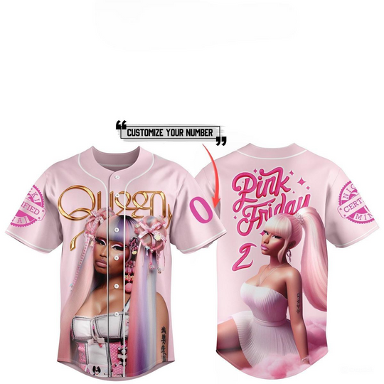 Nicki Minaj Pink Friday 2 Tour 2024 True Fan Personalized Baseball Jersey | Music Tour Outfit | Summer Streetwear For Unisex