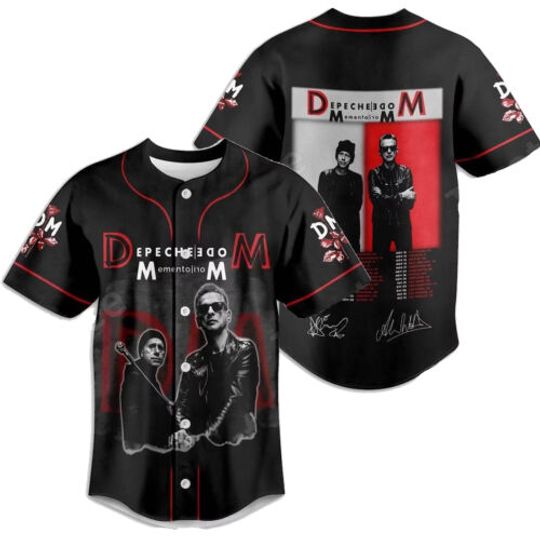 Depeche Mode Band Memento Mori World Tour Baseball Jersey Shirt