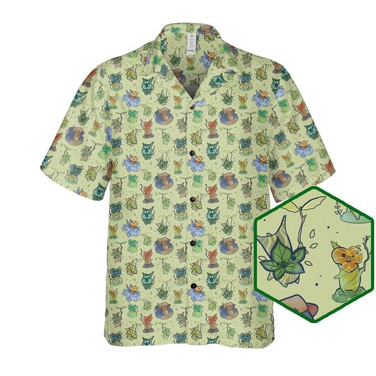 Korok Hawaiians Shirts, Tropical Summer Button Up for Men, Women, Kids, Trending Casual Fashion