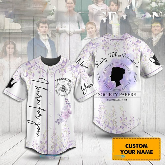 Bridgerton Lady Whistledown Society Papers Baseball Jersey