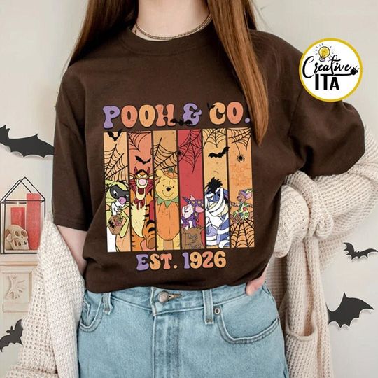 Vintage Disney Halloween Pooh & Co Est 1926 Shirt, Retro Winnie the Pooh Halloween Party, Disneyland Boo Crew, The Pooh and Friends Tee