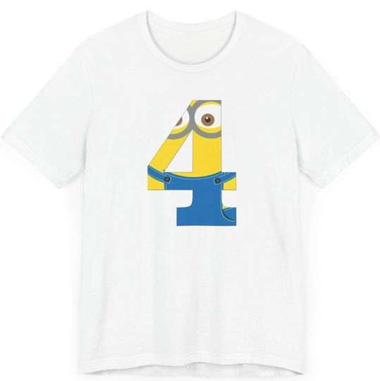 Despicable Me 4 ADULT Shirt Minion Adult Shirt  Unisex, Hot Movie Cotton Tee, Summer Short Sleeve