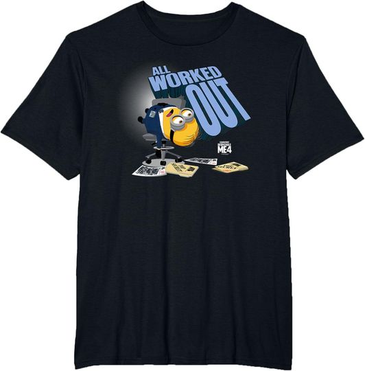 Despicable Me 4 AVL All Worked Out T-Shirt, Hot Movie Cotton Tee, Summer Short Sleeve