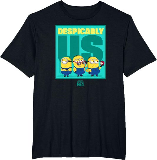 Despicable Me 4 Despicably Us T-Shirt, Hot Movie Cotton Tee, Summer Short Sleeve