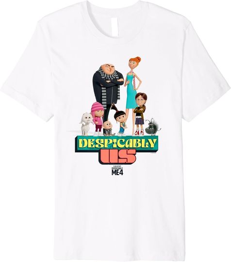 Despicable Me 4 Despicably Us Gru and Family Premium T-Shirt, Hot Movie Cotton Tee, Summer Short Sleeve