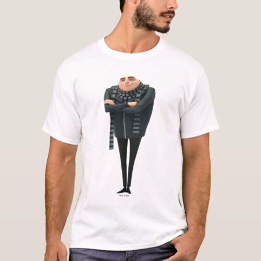 DESPICABLE ME GRU T-SHIRT, Hot Movie Cotton Tee, Summer Short Sleeve