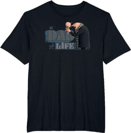 Despicable Me 4 Gru Dad Life T-Shirt, Hot Movie Cotton Tee, Summer Short Sleeve