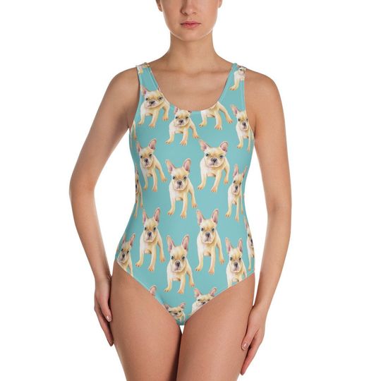 French Bulldog Bikini, Swimsuit, Bathing Suit - Women's, Mens, Youth, Kids, Children, Swim, Summer, Puppy Fur Baby, Dog, Animal Pet Frenchie