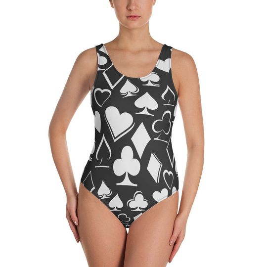 POKER CARDS Casino Bikini, swimsuit, Bathing Suit - Women's, Youth, Kids, Children, Vacation, Black Jack, Gamble, Gambling, Las Vegas Spades