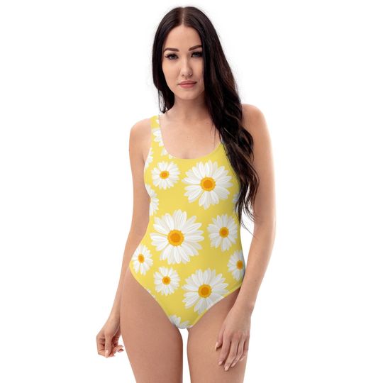 DAISY Bikini, Swimsuit, Bathing Suit - Women's, Youth, Kids, Children, Swim, Summer, Floral, Flowers, Spring, Yellow, Daisies, Gerber, Sunny