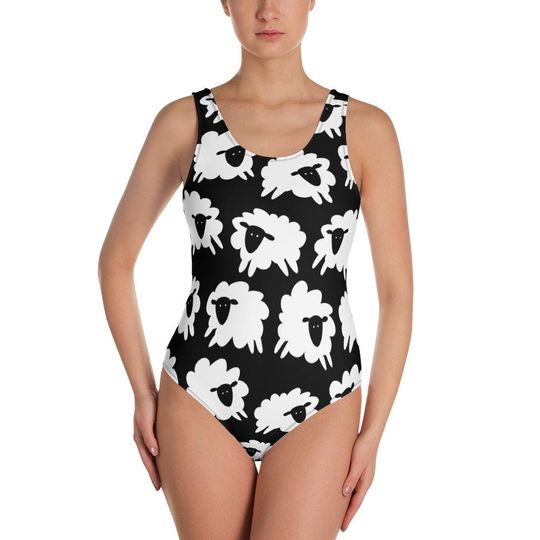 SHEEP Bikini, Swimsuit, Bathing Suit - Kids, Youth, Beach, Vacation, Swim, Animals, Lamb, Livestock, Farming, Herd Agricultural Mammal Wool