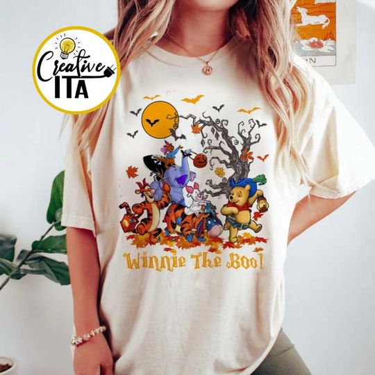 Vintage retro Winnie the Pooh Halloween shirt, Winnie the Boo Disney Halloween party shirt, Disney world Disneyland shirt, Boo crew tee