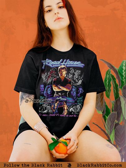 Road House Patrick Swayze 80s Retro Vintage Unisex Classic T-Shirt, Summer Short Sleeve, Movie Casual Tee, Gift For Men Women