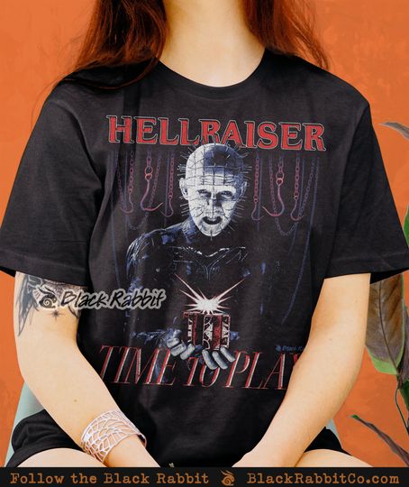 Hellraiser Pinhead Time To Play Unisex Classic T-Shirt, Summer Short Sleeve, Movie Casual Tee, Gift For Men Women