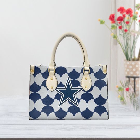 Dallas Cowboys India Mahdavis Bold Bisazza Pattern Limited Edition Fashion Leather Bag, Shoulder Bag Fashion Gift for Her, Birthday Gift