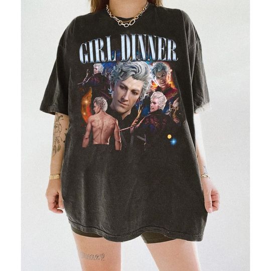 Astarion Baldurs Gate 3 Girl Dinner Shirt, Gift For Women and Man Unisex Vintage, Adventure Await Shirt, Baldur's Gate Merch, Birthday Gift
