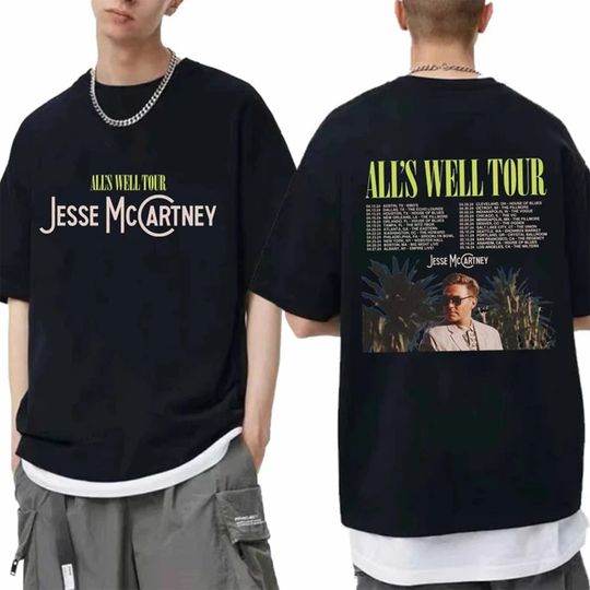 Jesse McCartney - All's Well Tour 2024 Shirt, Jesse McCartney Fan Shirt, Jesse McCartney 2024 Concert Shirt, All's Well 2024 Concert Shirt