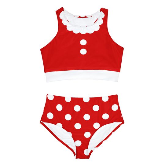 The Minnie Sporty Swimsuit, Sleeveless Swimwear, Kids Two Piece Swimsuits