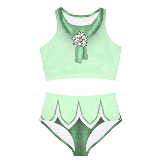 The Tiana's Place Swimsuit, Sleeveless Swimwear, Kids Two Piece Swimsuits