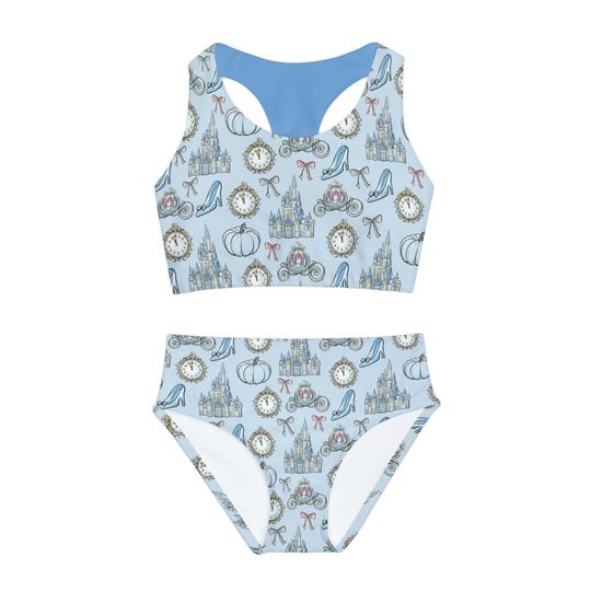 Cinde swimsuit Girls Two Piece Swimsuit, Sleeveless Swimwear, Kids Two Piece Swimsuits