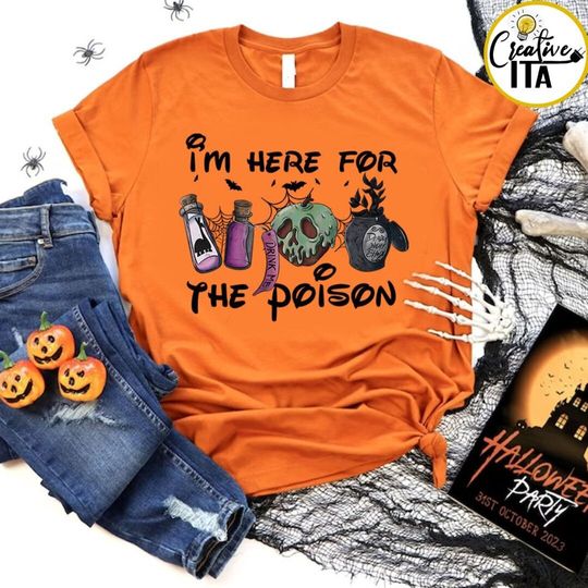 Disney Halloween I'm Here For The Poison Shirt, Disney Villains Halloween Pick Your Poison Shirt, Emperors New Groove Kuzco Poison Matching